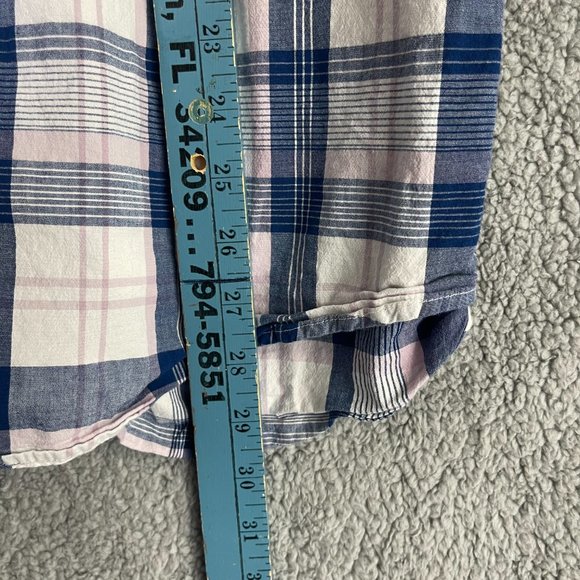 Old Navy Shirt XXL White Blue Mens Button Down Collard - Picture 7 of 12